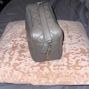 YSL grey leather crossbody bag